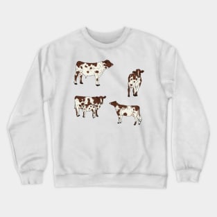 Ayrshire Cows Pattern Transparent Crewneck Sweatshirt